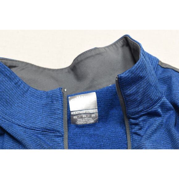 Callaway Men's Blue 1/4 Zip Pullover Golf Sweatshirt Regular Size 2XL Sweater - Picture 7 of 8